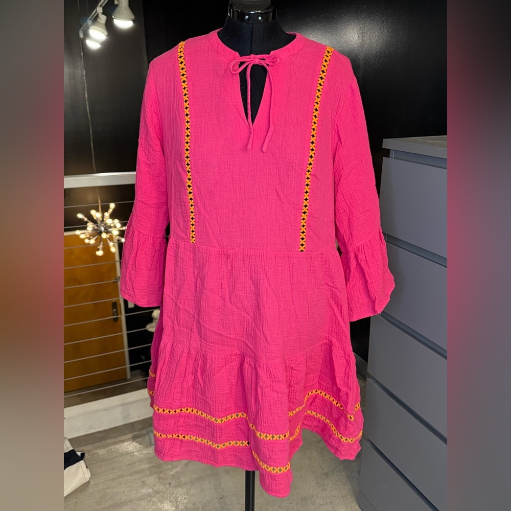 Pink linen Dress
